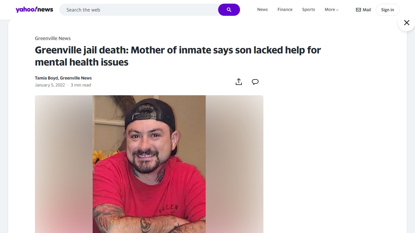 Greenville jail death: Mother of inmate says son lacked help ... - Yahoo